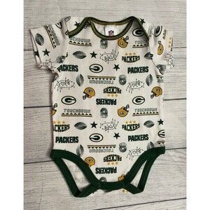 NFL Green Bay Packers Football Baby Onesie Bodysuit Outfit, Size 3-6 months